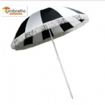 Stripe Beach Umbrella With Tassel
