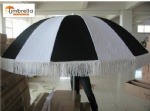 Stripe Beach Umbrella With Tassel