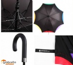 Stick Umbrella with Rainbow Design
