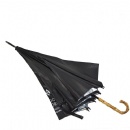 Double layers umbrella with bamboo handle